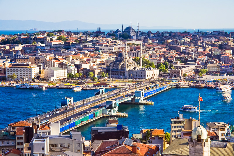 View from Galata tower to Golden Horn