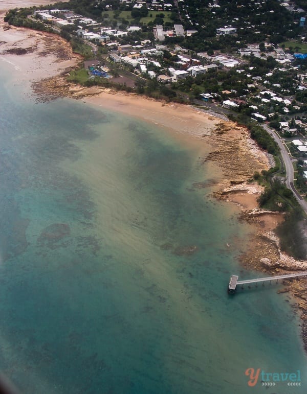 aerial view of Darwin coastline