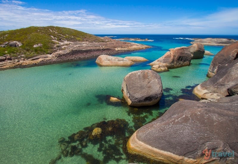 rocks shaped like elephants in the water