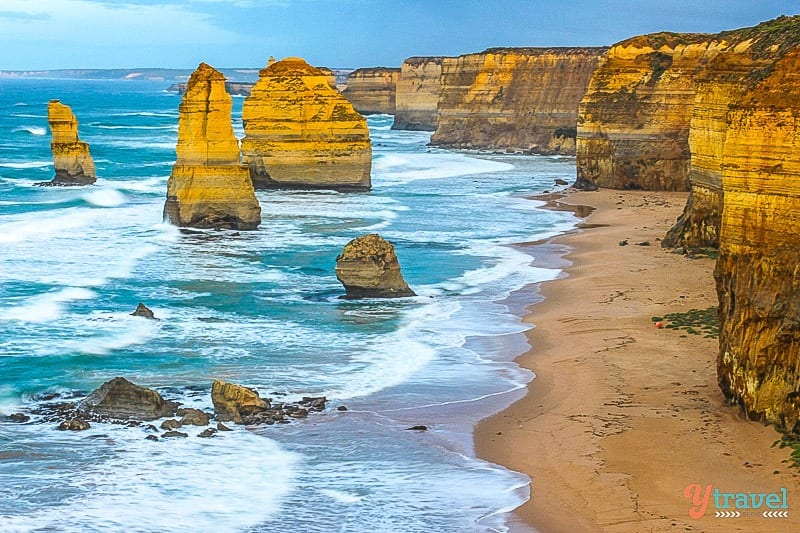 view of the Twelve Apostles along the Great Ocean Road in Australia