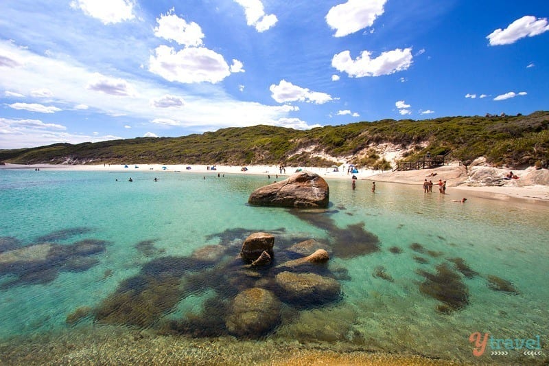 people swimming in Green Pools, 