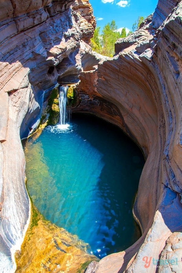 waterfall in a canyon