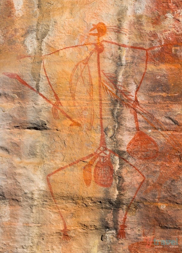 Ubirr Aboriginal Rock Art  on walls