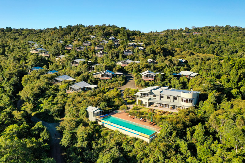 aerial view of O'Reilly lodges