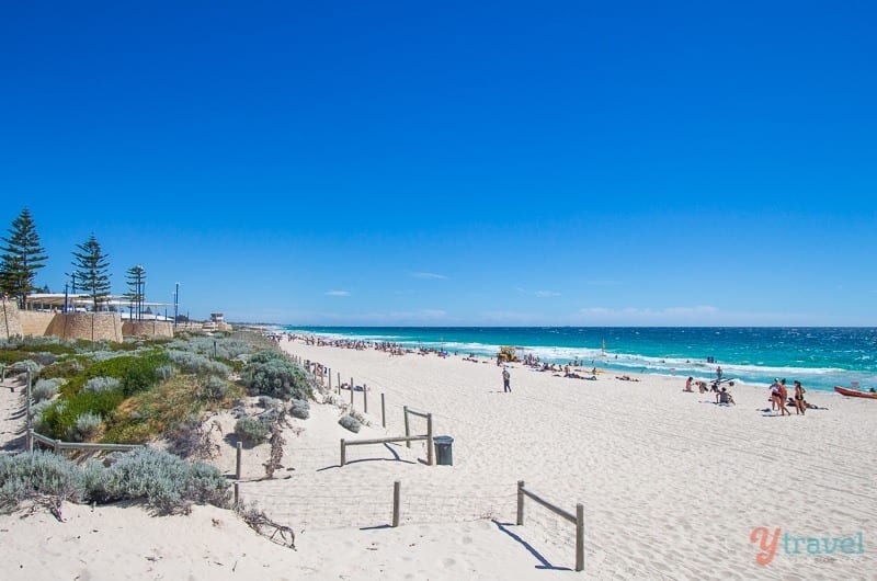 peopel on Scarborough Beach, Perth, Western Australia 