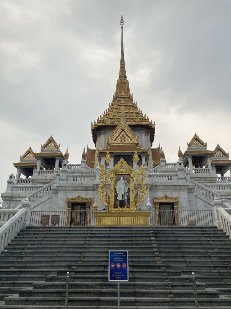 chinese temple at top of stairs