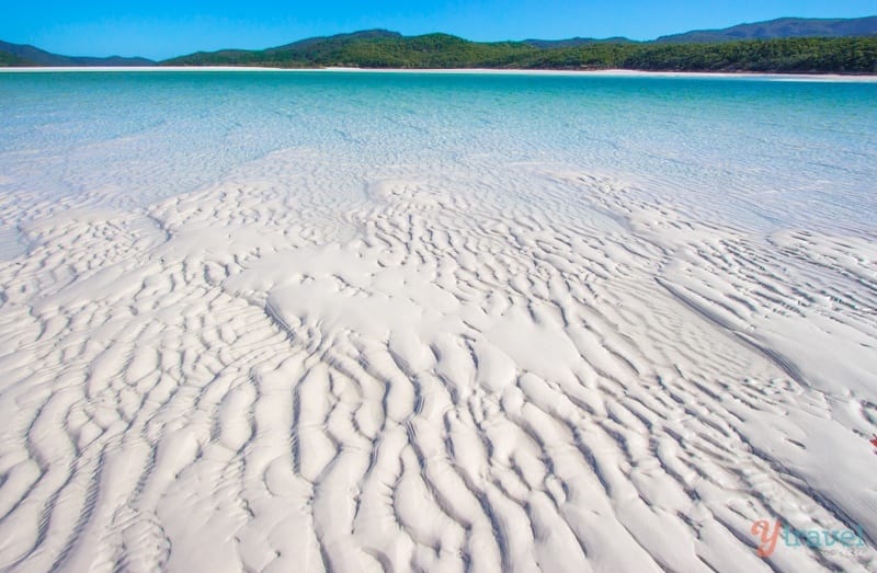 ripples in the white sand at Whitehaven Beach