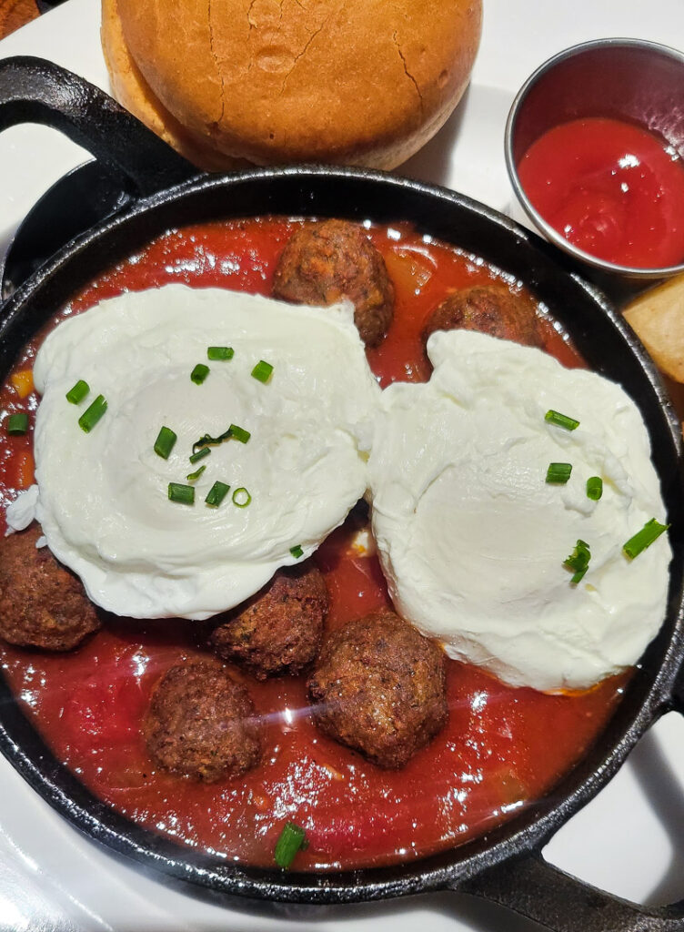 Dish of Shakshuka in a restaurant