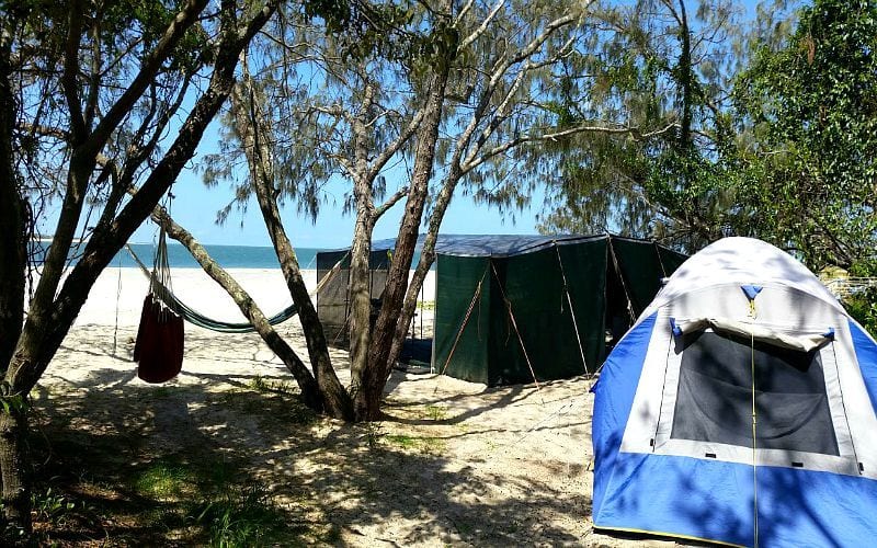 Camping at Inskip Point, Rainbow Beach, Queensland, Australia