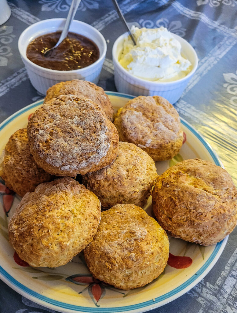 Scones and jam and cream