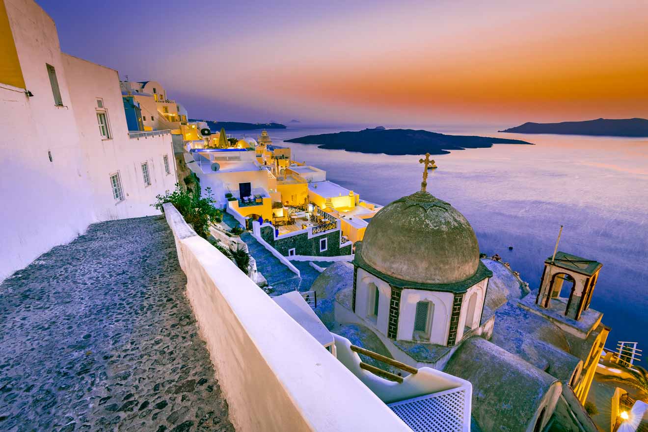 santorini firostefani twilight