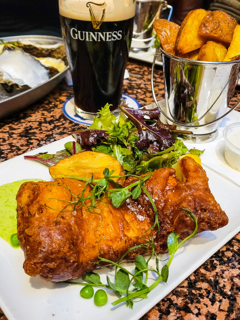 Cod n' Chips on a plate