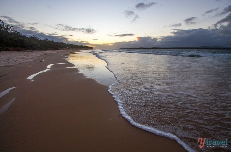 close up of waves on a beach