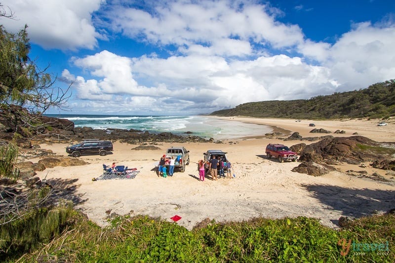 cars parked on the beach