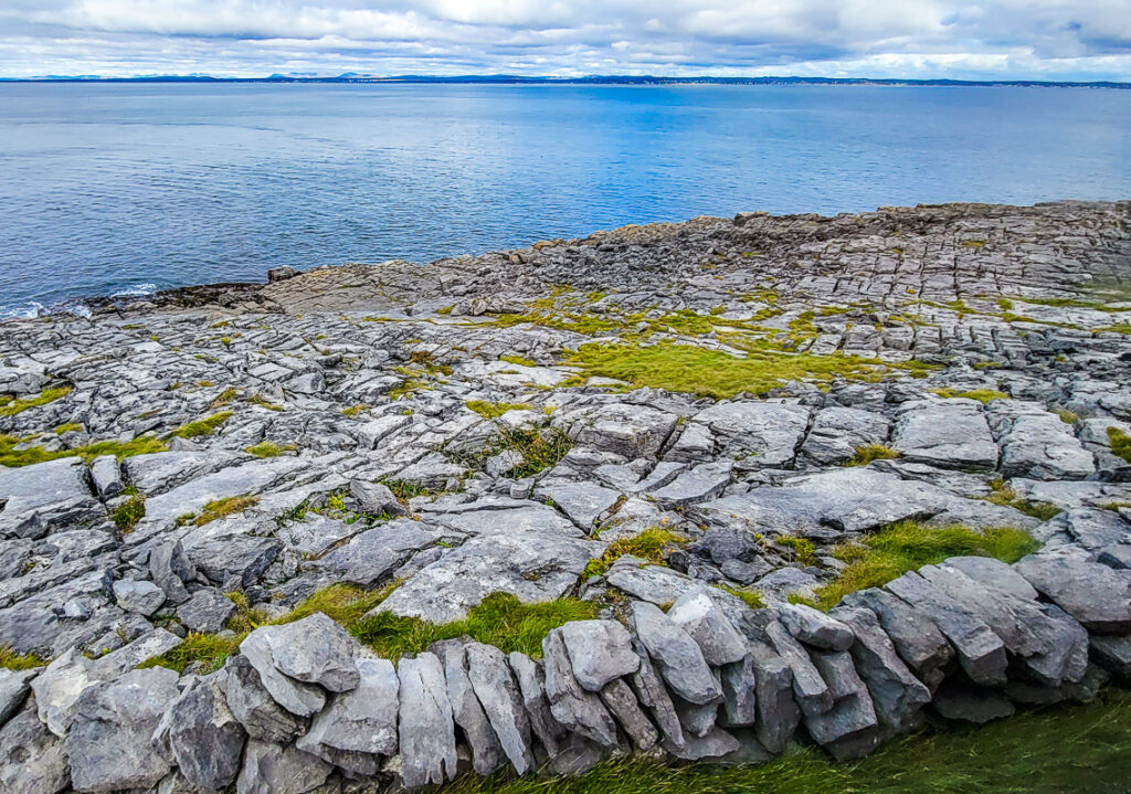 Rocky landscape on the edge of the ocean