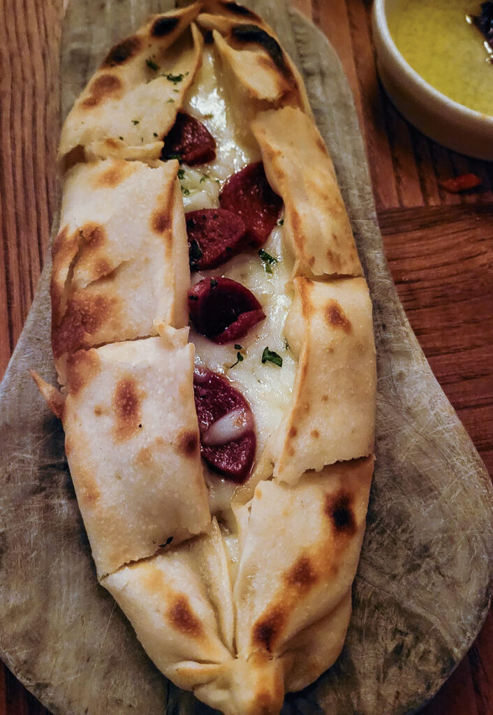 Pita bread on a plate