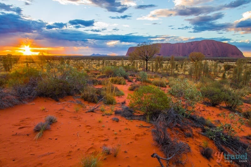 Sunrise at Uluru in Central Australia 