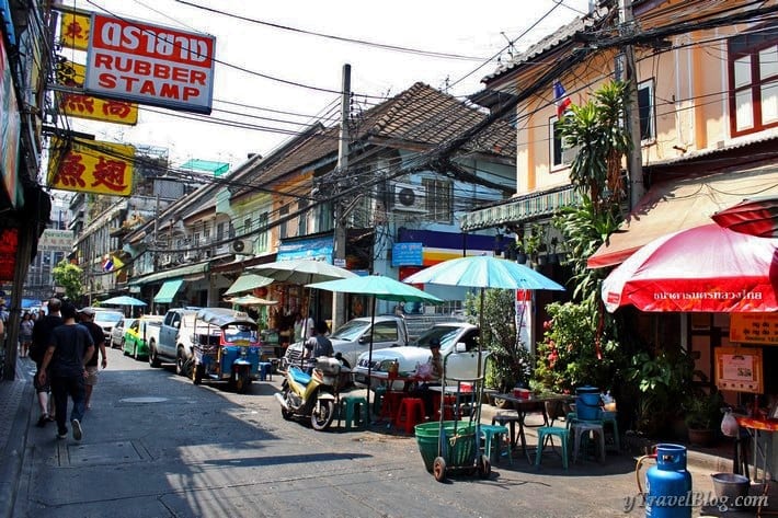 crowded street  Chinatown Bangkok