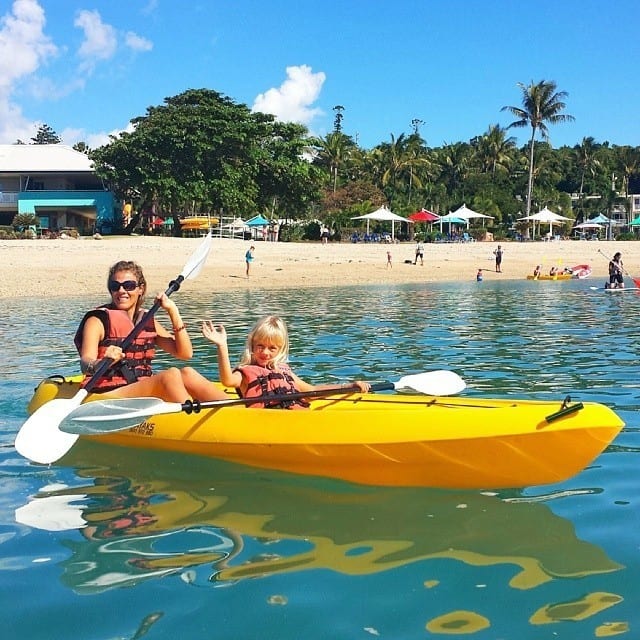 people kayaking 