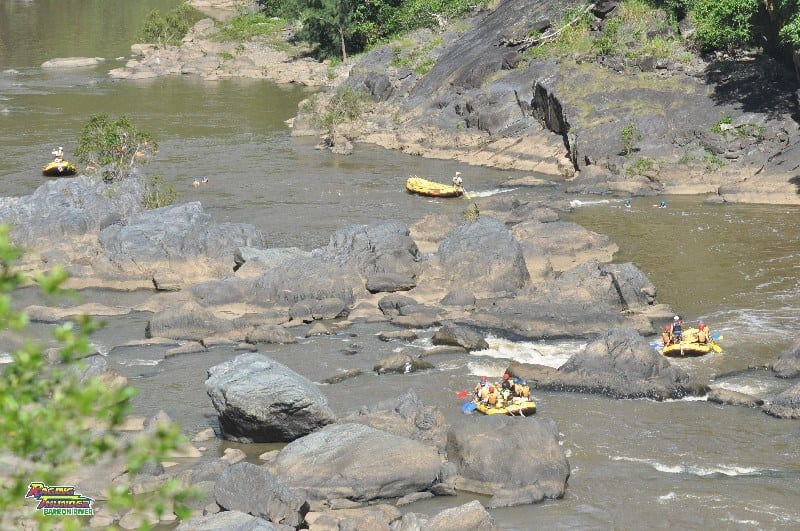 White Water Rafts going down Barron River