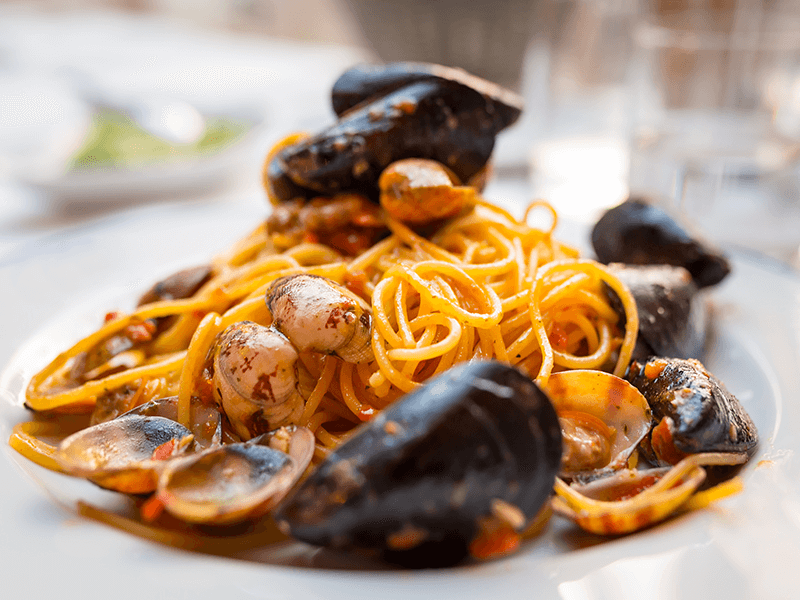 seafood pasta in Cinque Terre 