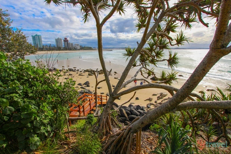 view of Greenmount Beach from walkway