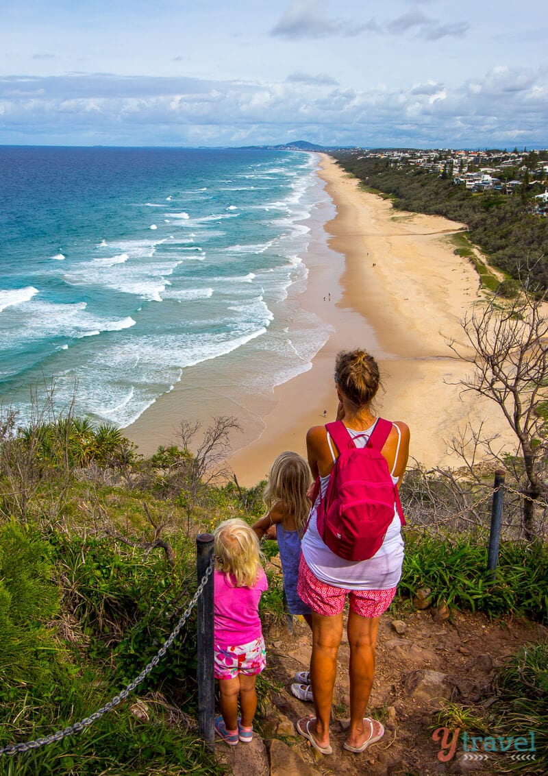 people looking at view of beach from Noosa Heads National Park