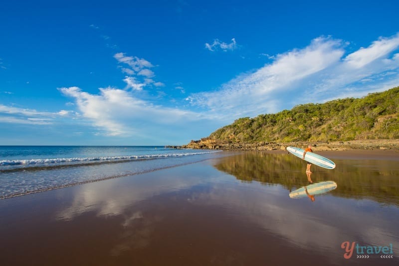 Surfer at Agnes Water, Queensland, Australia