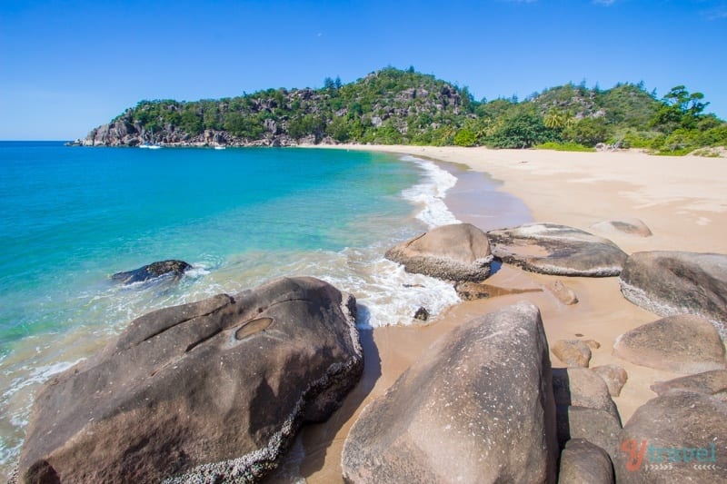 boulders on the beach