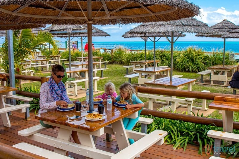 Lunch on Moreton Island, Queensland, Australia