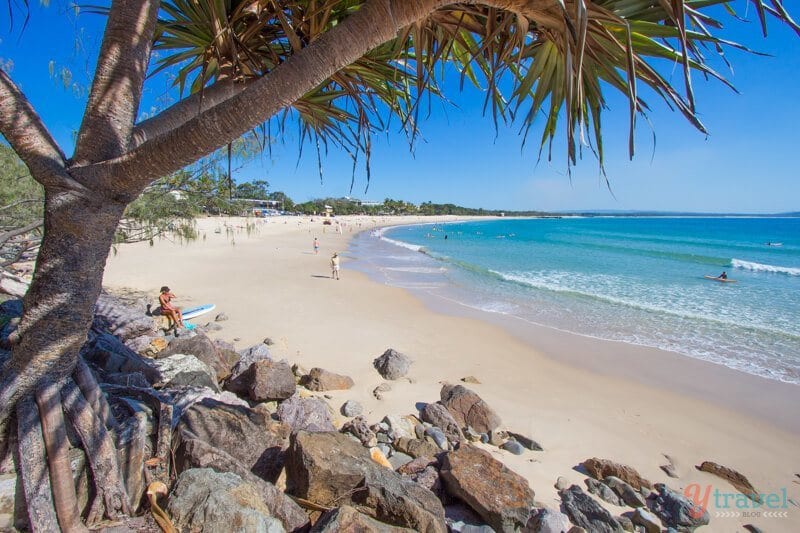 sweeping curve of Main Beach, Noosa