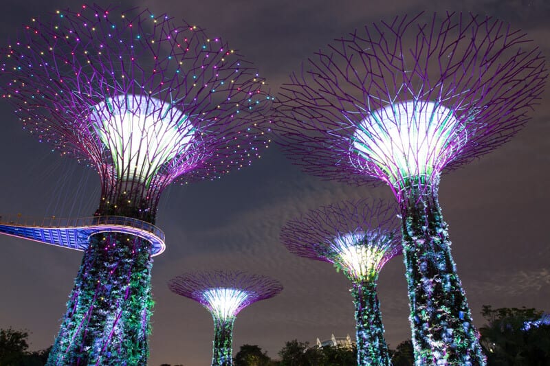 Rhapsody light show gardens by the bay