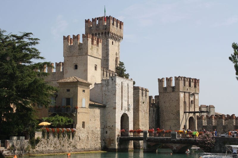 turreted towers of Sirmione Castle 