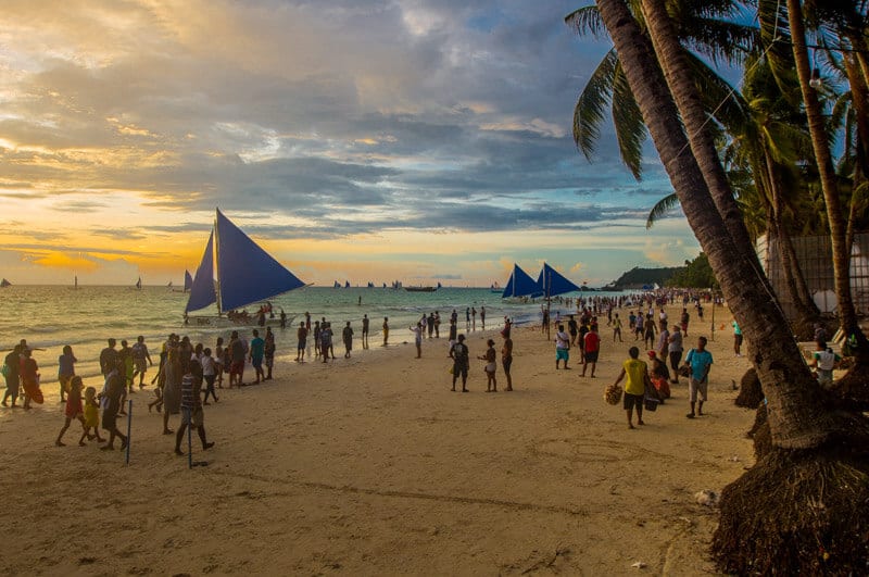 people on the beach