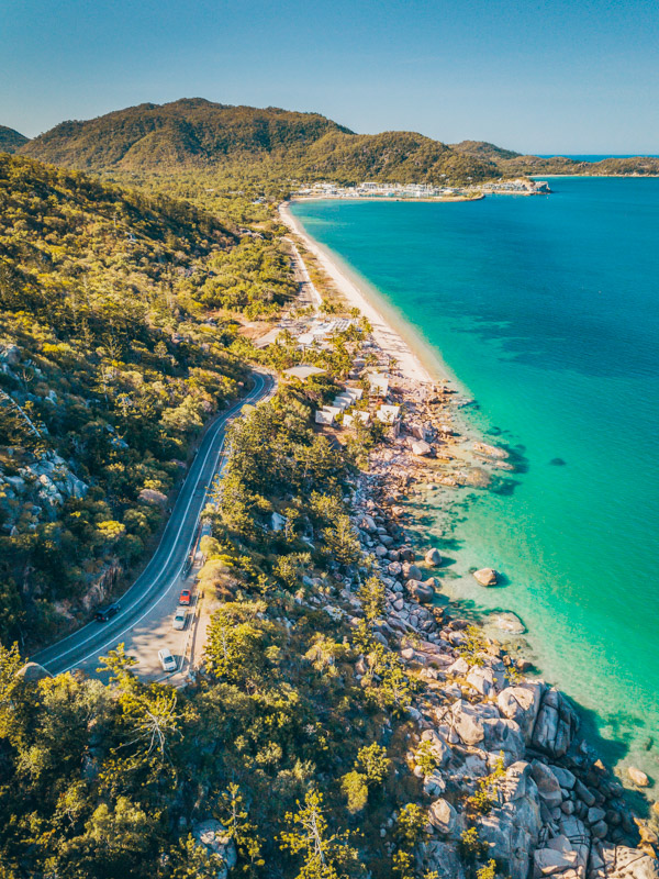 road winding along coastline