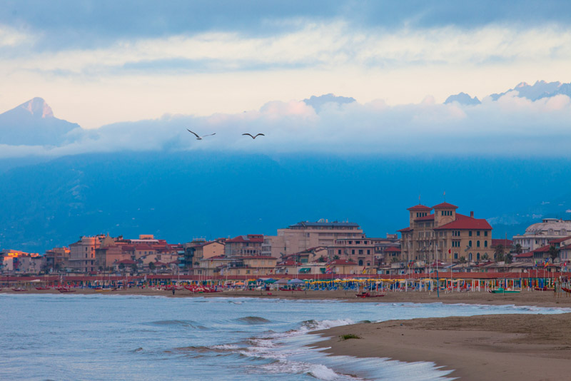 Beach in Viareggio, Italy