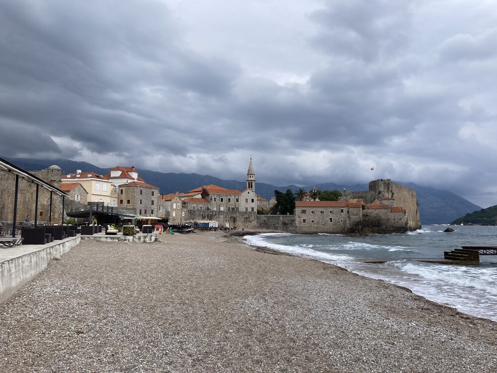 Beach in Budva Old Town