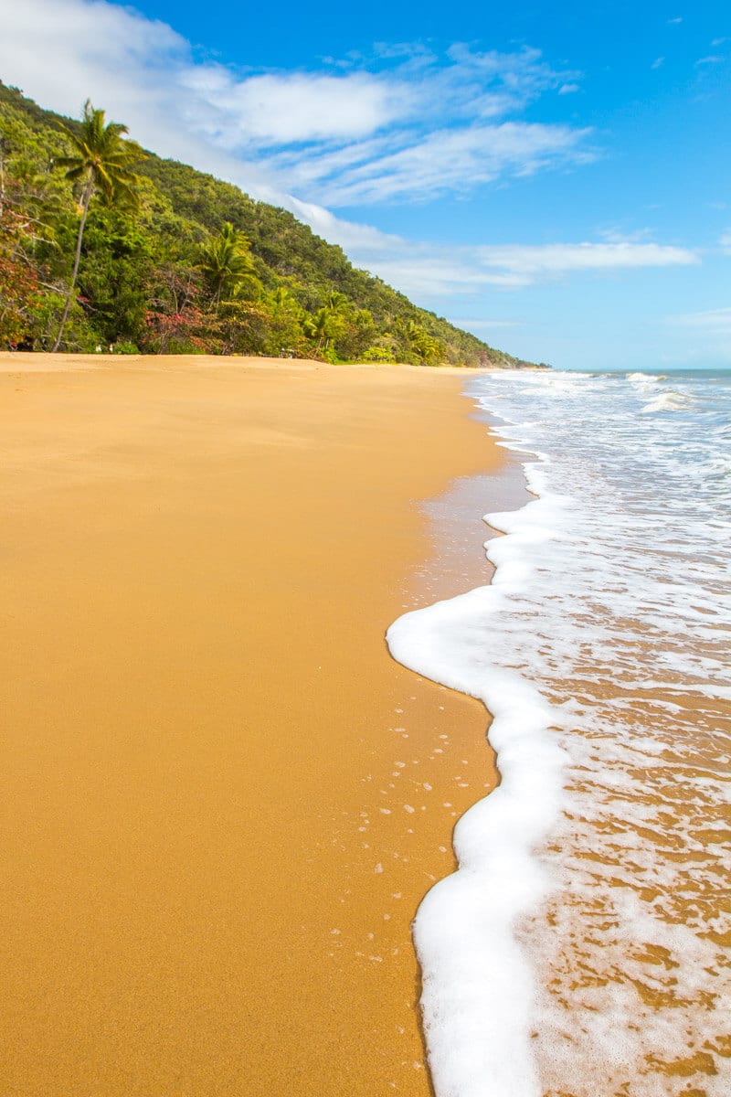 waves on the shore at Ellis beach