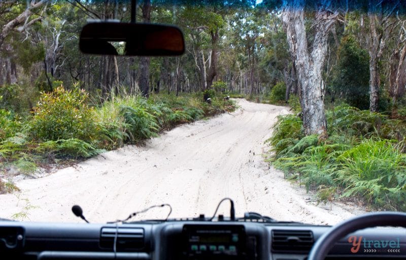 car driving on the sand