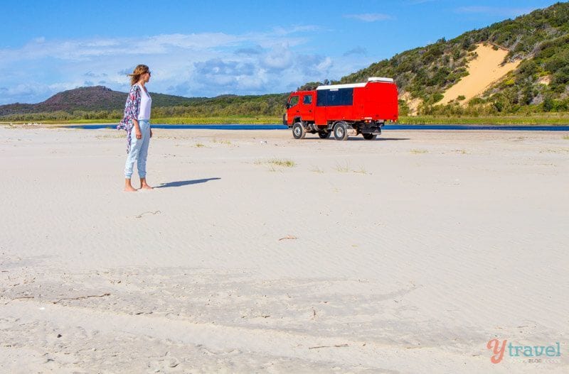 truck on the beach