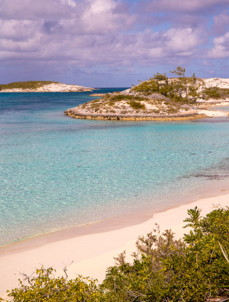 Beautiful beach with islands in the backdrop