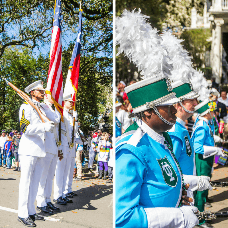 marching band in parade