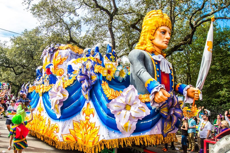 float in mardi gras parade