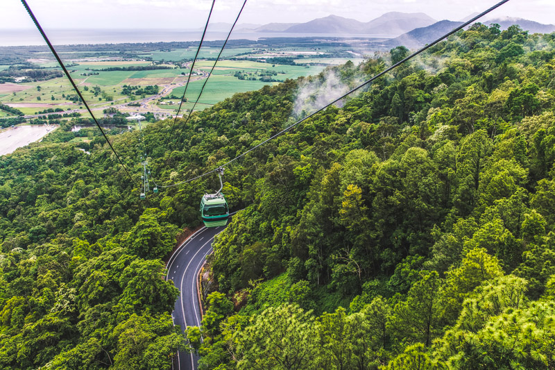 View of Kuranda Range from the cableway