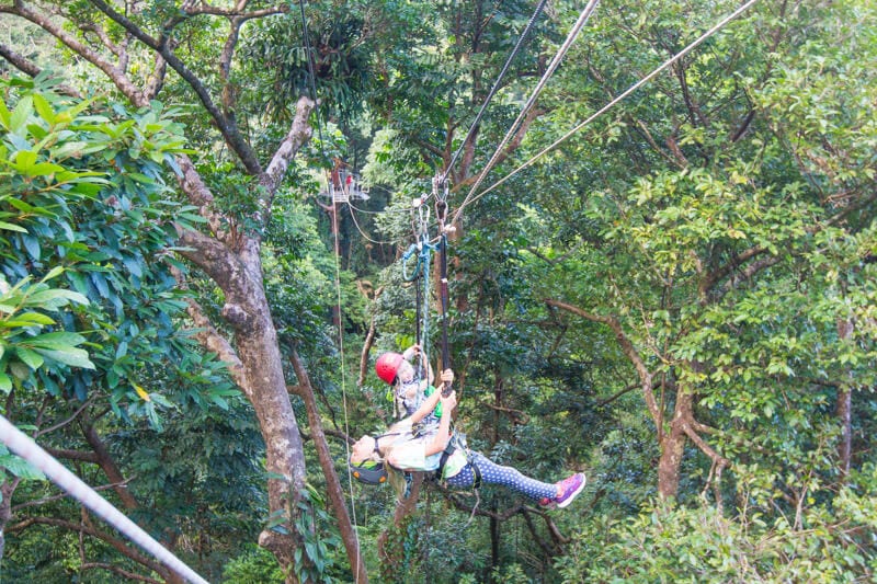 girls on zipline