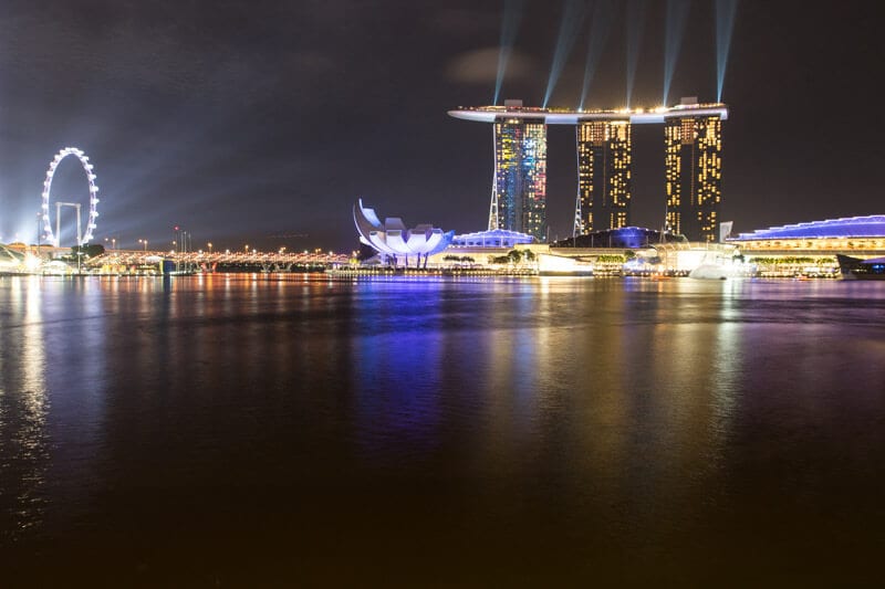 Marina Bay Sands light show -