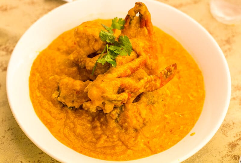 bowl of Chilli Crab -