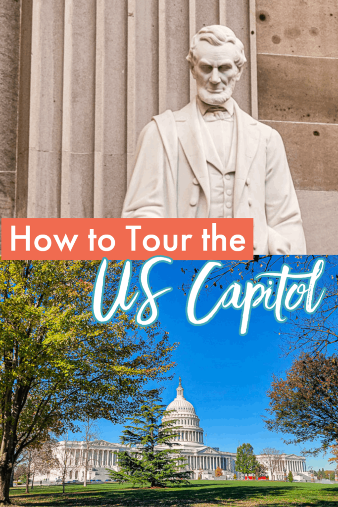 exterior of us capitol framed by fall foliate trees