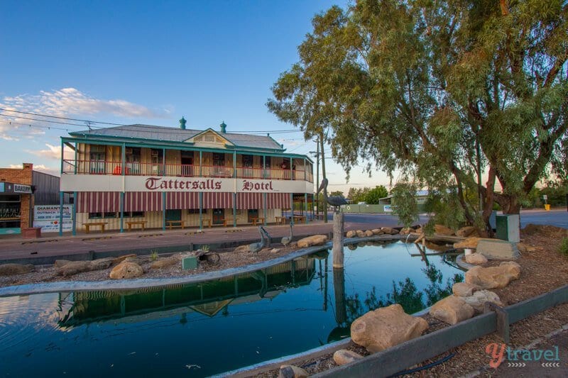 tattersalls pub with pond in front