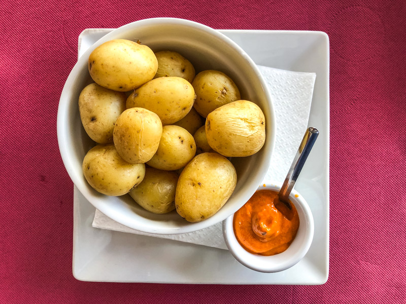 Canarian wrinkly potatoes (Papas arrugadas) in Las Palmas